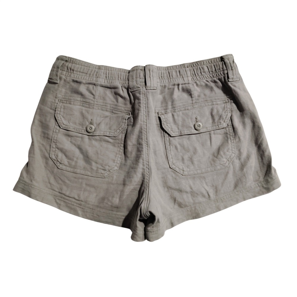 American Eagle Outfitters Womens Khaki Utility Shorts Size 6 Drawstring Waist - Picture 2 of 8